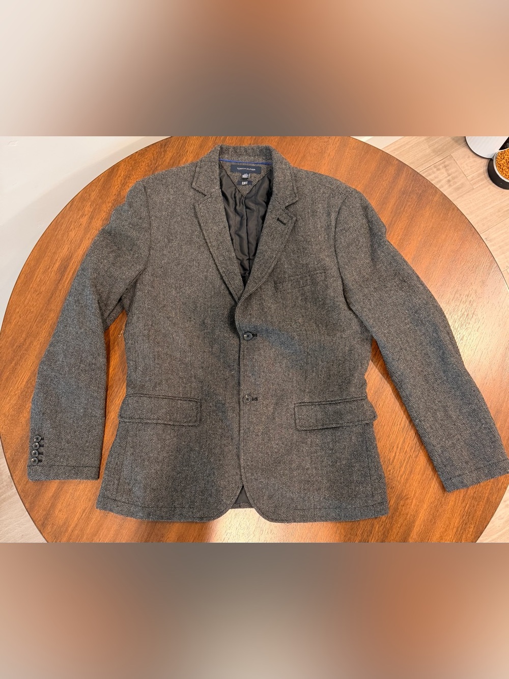 Tommy Hilfiger Slim Fit Herringbone Blazer Gray Size L